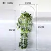Planta artificial verde trepadeira para pendurar na parede com vaso, decoração de trepadeira de folha de feijão eucalipto, decoração de casa, planta falsa de folha verde para janela