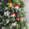 Chenlin Adornos Navideños Transfronterizos Suministros Decorativos Bola de Espejo Reflectante de Vidrio Colgante Sombrero Navideño Decoración para Árbol de Navidad