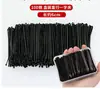 Pinzas Negras Lisas para Fijación Lateral, Pinzas Pequeñas de Acero para Flequillos y Peinado