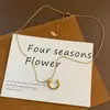 Collar geométrico en forma de U de acero de titanio tipo herradura para mujer, diseño simple y único, cadena para la clavícula, elegante y versátil, adecuado para combinar con sudaderas