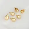 Ouro 14K Preenchido Cor Duradoura Oco Trevo de Quatro Folhas Coração de Pêssego Oval Gota d'Água Pingente DIY Brincos Pulseira Acessórios de Joias