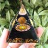Adornos piramidales de grava de cristal con explosiones transfronterizas, resina para el hogar, gomitas, artesanías, decoración de oficina, regalos.