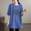 Camiseta de Manga Corta Talla Grande para Mujer, Verano Holgada, Estilo Coreano Adelgazante, Top Versátil de Longitud Media que Cubre las Caderas, Vestido Camiseta