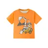 Suministro Transfronterizo 26 Años de Nuevas Camisetas Infantiles de Primavera y Verano con Animales de Dibujos Animados y Coches, Tops Infantiles con Cuello Redondo Estampados en Stock