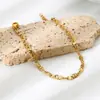 Collar Pulsera Cadena Japonesa Minimalista Versátil Estampada Transfronterizo Ins Acero Inoxidable Chapado en Oro de 18K Impermeable Cadena Lisa para Apilar para Mujeres