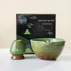 Tazón de Matcha estilo japonés transfronterizo con Boquilla de Desvío Esmalte de Horno Té