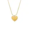 Marca estilo francés ins collar con colgante de corazón de melocotón acero de titanio joyería de oro de 18K accesorios cadena de clavícula para mujeres