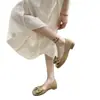 Zapatos de vestir mocasines de suela blanda, punta cuadrada poco profunda, con pajarita, para comercio exterior transfronterizo, zapatos planos, nuevos mocasines slip-on de suela blanda para primavera-verano