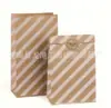 En stock Bolsa de papel kraft creativa desechable para galletas bolsa para envolver dulces fiesta de cumpleaños piel de vaca 6 Estilos