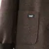 Chaqueta holgada estilo mom que estiliza, con cuello de solapa, nueva colección otoño/invierno 2026, moderno top de mezcla de lana para mujer de mediana edad, estilo corto