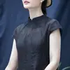 Nuevo vestido de verano elegante retro bordado con cuello alto, diseño holgado adelgazante, vestido cheongsam mejorado de Jacquard