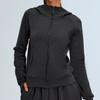 Chaqueta deportiva con cremallera modal para mujer, ropa de yoga adelgazante, ajustada, de manga larga, para correr y fitness, otoño e invierno, nueva