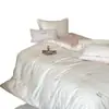 Juego de Cuatro Piezas de Algodón de Fibra Larga Estilo Francés, 100 Piezas, Funda Nórdica de Algodón Puro con Bordado de Precisión, Juego de Cama de Lujo Ligero de Gama Alta 4