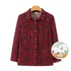 Camisa de Primavera da Vovó para Mulheres, Blusa de Manga Longa para Mulheres de Meia-Idade e Idosas, Roupa Ampla para Mães, Jaqueta Fina de Outono para Senhoras Idosas