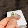Anillo de calcedonia blanca hielo de alta calidad al por mayor, con incrustaciones plateadas, anillo de jade y ágata blanca para mujer, un anillo para dos, regalos para usar solo.