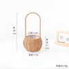 Cesta de flores de vime sintético de mão cesta de frutas floricultura Dia das Crianças cesta de flores frescas cesta de armazenamento lembrancinha de festa cesta de ovos de flor pós-parto