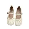 Zapatos Mary Jane de Perlas Francesas para Mujer 2026 Otoño Nuevo Estilo Hada Gentil Estilo de Noche Suela Suave Ballet Abuela Zapatos Individuales