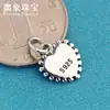 Joyería Hecha a Mano Accesorios para Joyería DIY Colgante Plata 925 Moda Coreana Ágata Negra Forma de Corazón Colgante de Plata Tailandesa Colgante