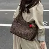 Bolso Tote de Gran Capacidad de Nicho Transfronterizo 2026 Nuevo Otoño Retro Estampado de Leopardo Bolso de Hombro Cruzado Elegante Bolso para Mujer