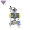 Válvula de Esfera com Flange Pneumática Hugong de Xangai Q641F-16P Vedação Macia Resistente a Altas Temperaturas Válvula de Esfera Flutuante Válvula Pneumática de Abertura Rápida
