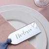 Nuevo Acrílico Arco en Blanco Cinta Cinturón Boda Etiqueta de Asiento Fiesta Tarjeta de Negocios Reservado Logotipo Marcapáginas Tarjeta de Libro