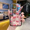 Funda de Teléfono de Fresas y Moño Estilo Girly para iPhone 17 Pro Max Acrílico Manzana 14 Pm Funda Transparente Magnética