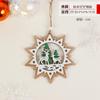 Adornos navideños Árbol de Navidad de madera Muñeco de nieve Reno anciano Colgante pequeño Estrella de cinco puntas de madera Copo de nieve Colgante Regalo