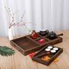 Bandeja para Preparar Té Alrededor de la Estufa Bandeja de Postre de Madera Estilo Japonés Bandeja de Té Retro Bandeja para Té de la Tarde Bandeja para Pasteles y Bocadillos Bandeja para Frutos Secos Juego