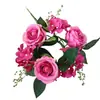 Guirnalda de Rosas Simuladas Candelabro Estilo Europeo Guirnalda Decoración de Hogar de Primavera Accesorios para Exhibidores de Ventanas Mesa de Comedor Decoración de Bodas Flores Artificiales