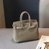 Bolsa de Mão em Couro Genuíno com Fivela Banhada a Ouro Platina Padrão Lichia Grande Capacidade Bolsa Kelly Feminina Nova Tendência 2026 Bolsa de Ombro Fashion
