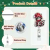 Rena de Natal em Acrílico com Clip Jacaré Retrátil Porta-Crachá de Identificação de Puxar Fácil Carretel Rotatório para Presente Médico Clipe de Puxar Fácil