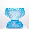 Suporte Colorido de Lâmpada de Manteiga de Vidro para Uso Doméstico, Base para Velas para Oferecer ao Buda, Lâmpada de Vela Duradoura, Suporte de Vela de Lótus