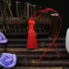 Fleco Rojo con Borlas Material Hecho a Mano para DIY Broche Hanfu Estilo Antiguo Adorno Colgante Cortina de Linterna Colgante para Coche Fleco con Borlas