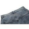 Sin Marca Estilo Japonés Original Retro Borde Crudo Desgastado Bigotes de Gato Pantalones Cortos de Mezclilla Verano Pantalones de Cinco Puntos para Hombre Modernos K95215