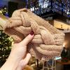 Outono e Inverno doce faixa de cabelo de lã tricotada feminina faixa de cabeça larga tecida feminina Mori feminina mohair joia Coreia do Sul estação de inverno