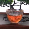 Copa de Degustación de Té de Estilo Japonés Vaso Copa de Té Pequeña Juego de Té Kung Fu Hogar Resistente al Calor Transparente Copa con Trazo Dorado Vaso con Patrón Martillado