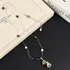 Collar de Perlas de Mica Pony Microincrustado Maillard para Mujer Cadena de Suéter de Lujo Accesible Gama Alta Accesorios Retro Otoño e Invierno