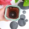 Malla plástica perforada circular con base de tierra a prueba de fugas para drenaje en el fondo de macetas con un diámetro de 2.5 cm y 10 cm