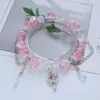 Pulsera de Cristal de Sirena Estilo Bosque Dulce Hada Súper Diseño Nicho Ins Femenino Versátil Estudiante Mejor Amiga Pulsera DIY