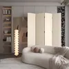 Biombo Plegable para Sala de Estar, Estilo Minimalista Moderno Color Crema, Adecuado para Dormitorio, Hogar, Oficina, Panel de Pantalla Blanco Hueso