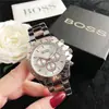 AliExpress Reloj BOS Banda de Acero Aleación Reloj para Hombre Joker Reloj de Moda Reloj de Cuarzo para Mujer