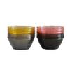 Tazón de plástico con polvo de oro PS duro 180ml lonchera plástico transparente desechable vajilla de plástico con polvo de oro tazón