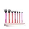 Caixa de conjunto de 8 pincéis de maquiagem de tubo longo transfronteiriça um conjunto pincel para base pincel para pó pincel para blush pincel para sombra produtos de beleza
