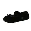 Nuevo estilo, suaves y cómodos zapatos peludos de suela plana 2026 para mujer, de suela blanda, estilo de hada, forrados de algodón y forro polar para otoño e invierno, estilo coreano