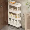 Prateleira de Armazenamento Traseira para Porta de Banheiro Vão Estreito do Banheiro Carrinho Pequeno Ultrafino Vão do Vaso Sanitário Muito Estreito Armário de Armazenamento de Chão Multi-Camadas