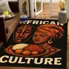 Alfombra de Terciopelo de Cristal con Diseño de Arte Africano para Dormitorio, Resistente a Manchas, Lavable, Alfombrilla para Mesita de Noche, Resistente al Desgaste, Fácil Cuidado, Alfombra para Sala de Estar