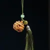 Sândalo Verde Sândalo Esculpido Redondo Dragão Sachê Longo e Curto Borla DIY Mochila Casal Decoração Aromaterapia Pingente de Carro