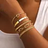 Aliexpress Pulsera de Metal de Nuevo Diseño Transfronteriza para Mujer, Joyería Minimalista de Lujo Ligero de Moda Apilable Venta al por Mayor