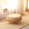 Mesa Kang tejida de ratán Mesa simple para ventana mirador Mesa de centro pequeña Dormitorio Balcón Estancia Mesa redonda pequeña Lujo ligero Tatami Mesa pequeña