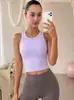 Chaleco de yoga con tirantes anchos en I personalizados, sujetador deportivo absorbente de impactos, sin mangas con almohadillas en el pecho, top de fitness, sujetador para mujer
